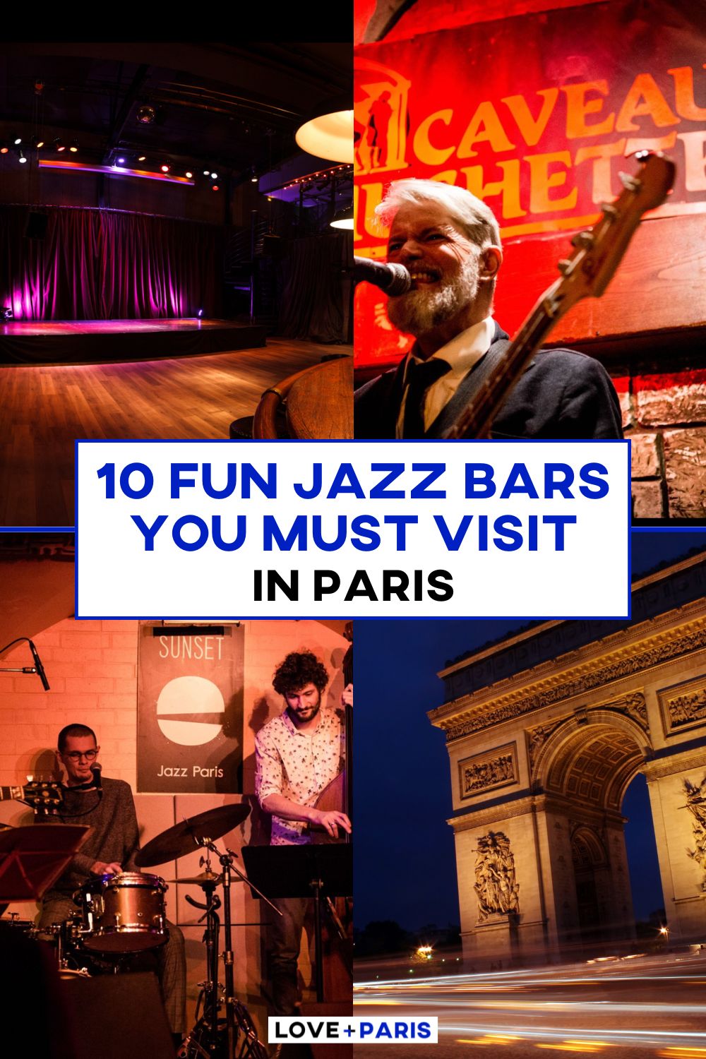 This is a Pinterest pin detailing 10 Fun Jazz Bars You Must Visit In Paris.