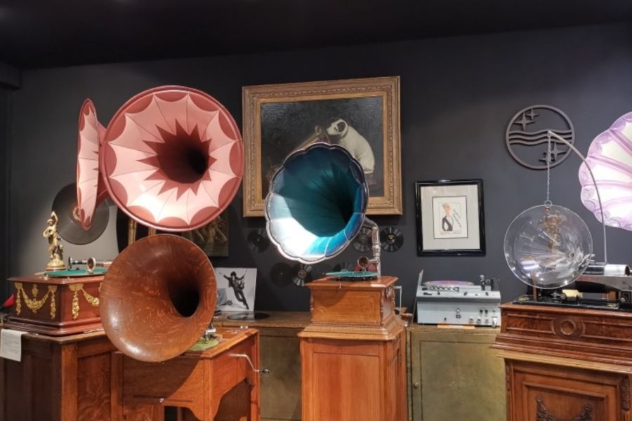 This is an image of really old video equipment used throughout history.