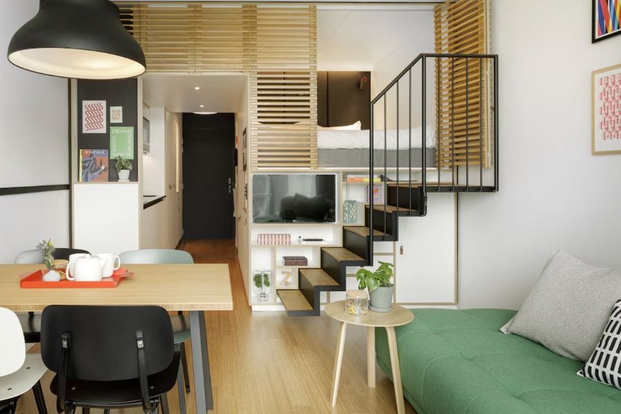 This is a small studio apart-hotel with everything you need under the same, cosy roof.