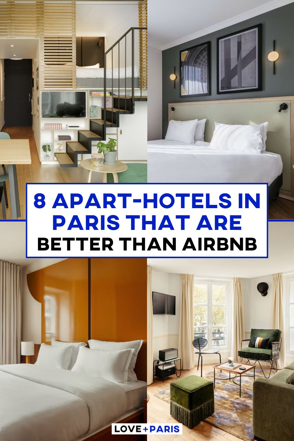 This is a Pinterest pin of 8 Apart-Hotels In Paris That Are Better Than Airbnb.