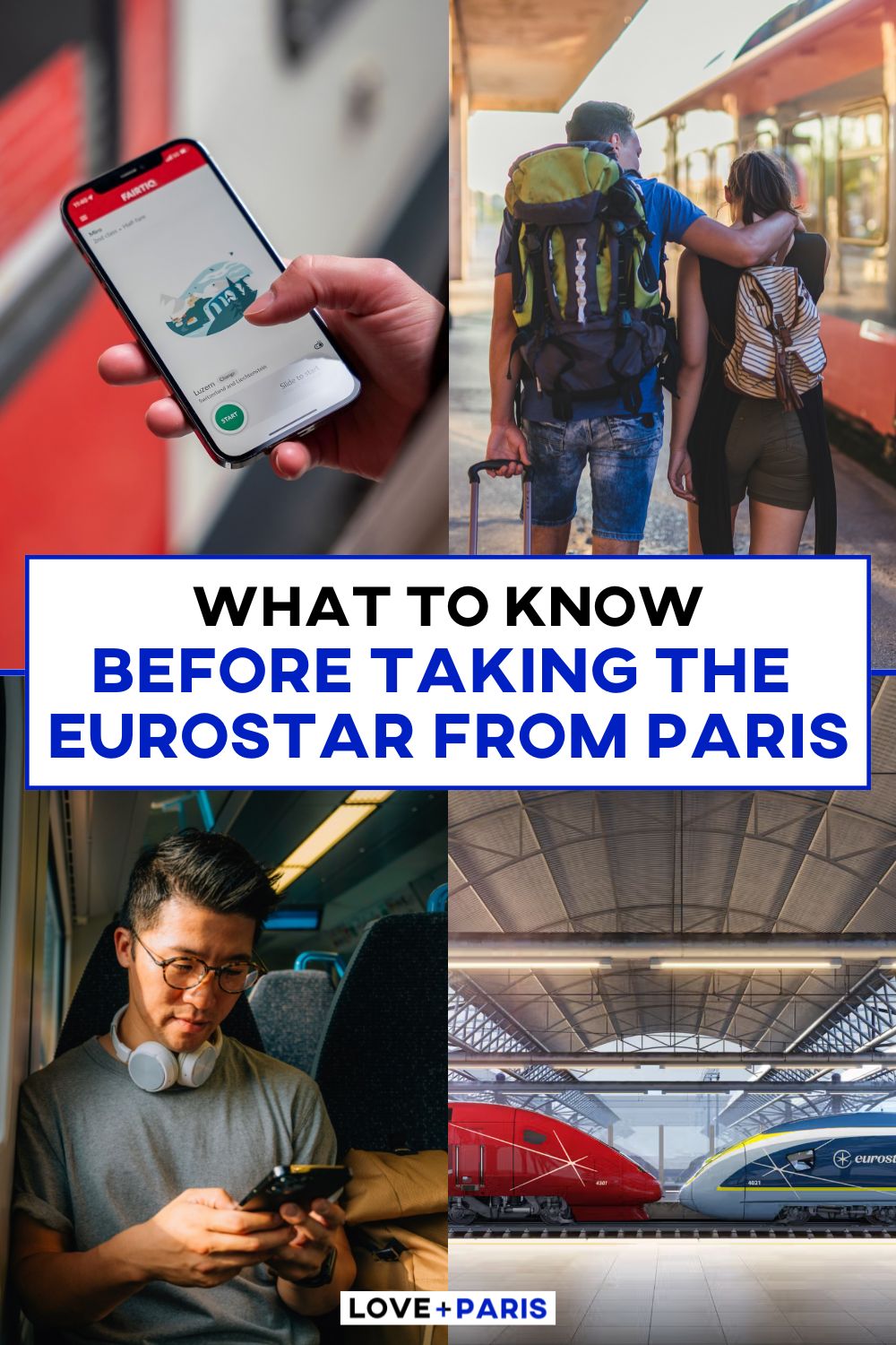 This is a Pinterest pin detailing What To Know Before Taking the Eurostar From Paris
