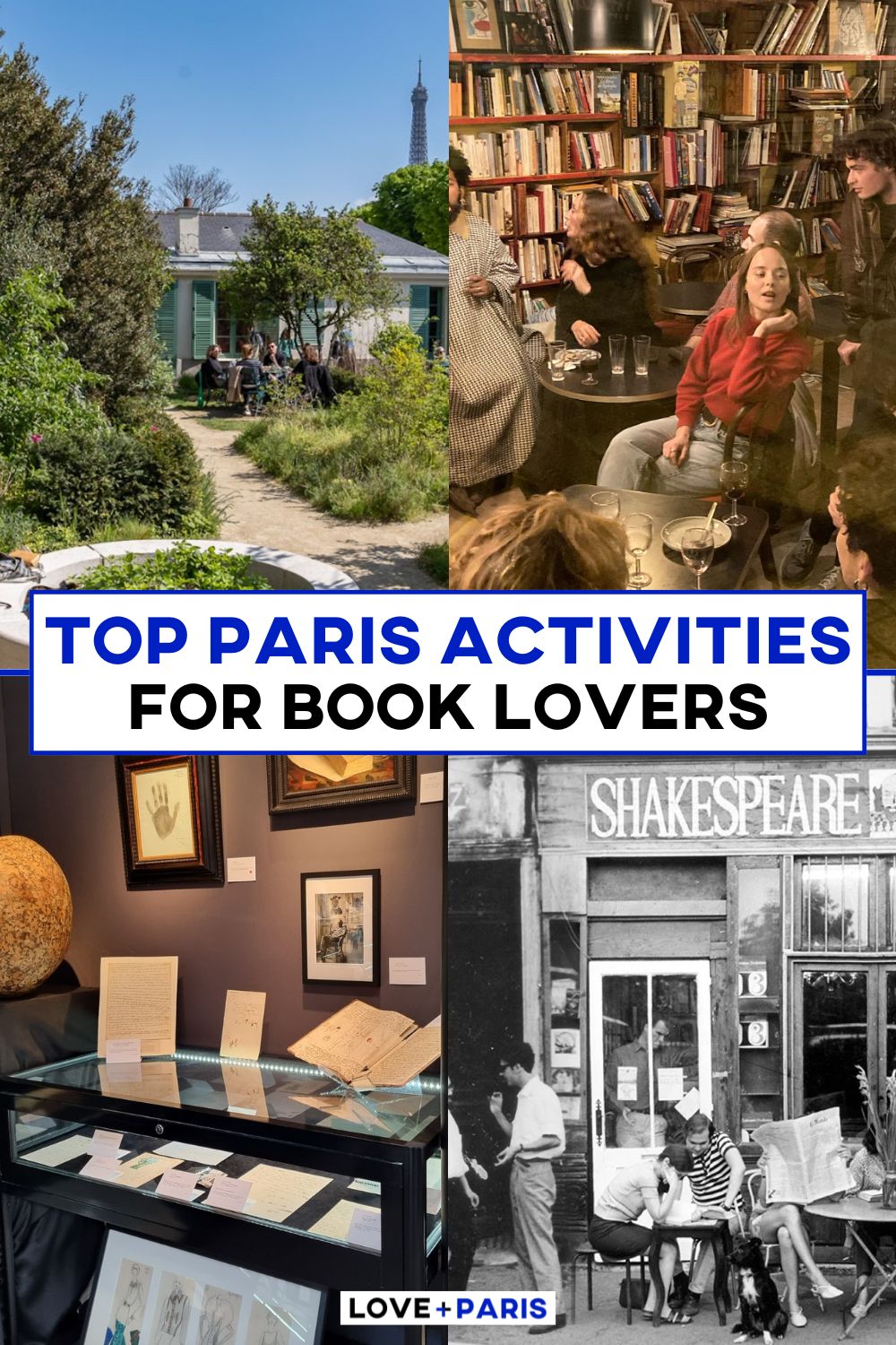 This is a Pinterest pin detailing Top Paris Activities For Book Lovers