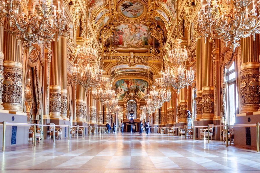 This is an image of the gold interior of Palais Garnier.