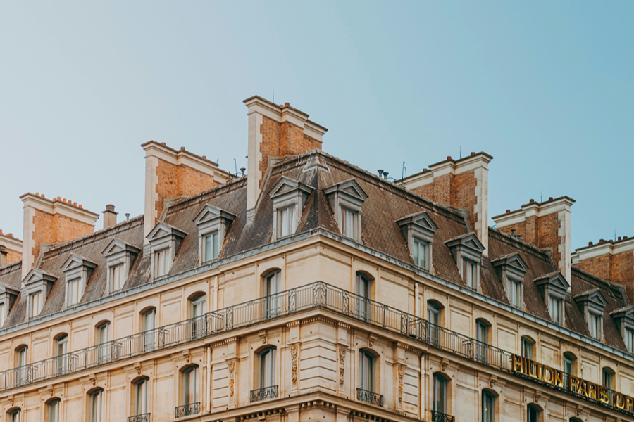 Elegant Paris hotel exterior, highlighting accommodation options for a Thanksgiving in Paris getaway.