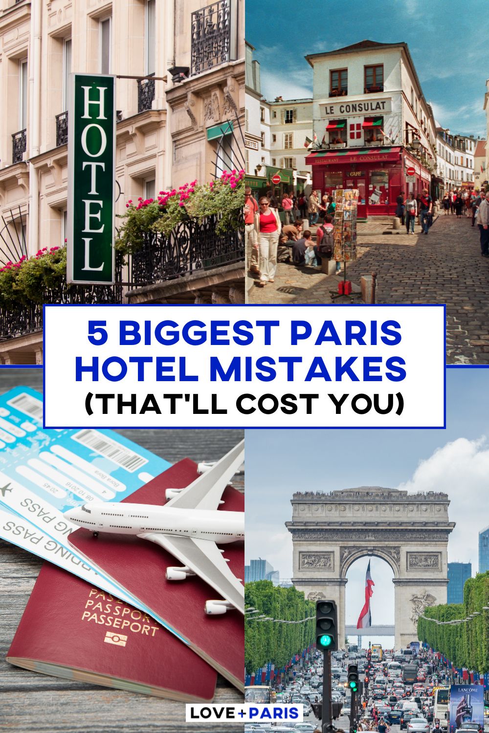 This is Pinterest pin detailing the 5 Biggest Paris Hotel Mistakes (That'll Cost You)